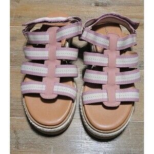 Lucky Brand Women's Emiley Gladiator Pink Espadrille Sandals Boho Size 8 M